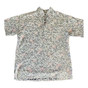 VTG Hawaiian Ivy Shirt Mens Large 1/2 Button Pullover Aloha‎ Hawaiian Resortwear